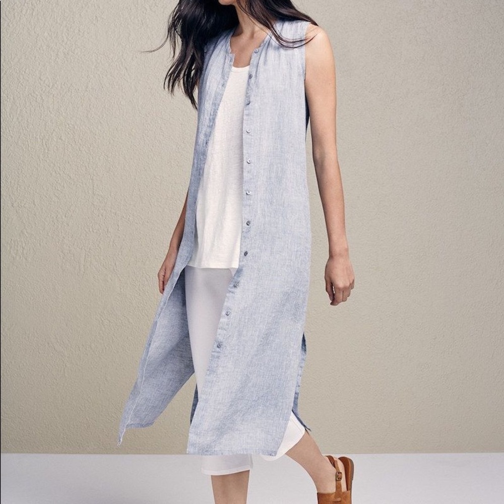 Eileen Fisher linen shirt dress